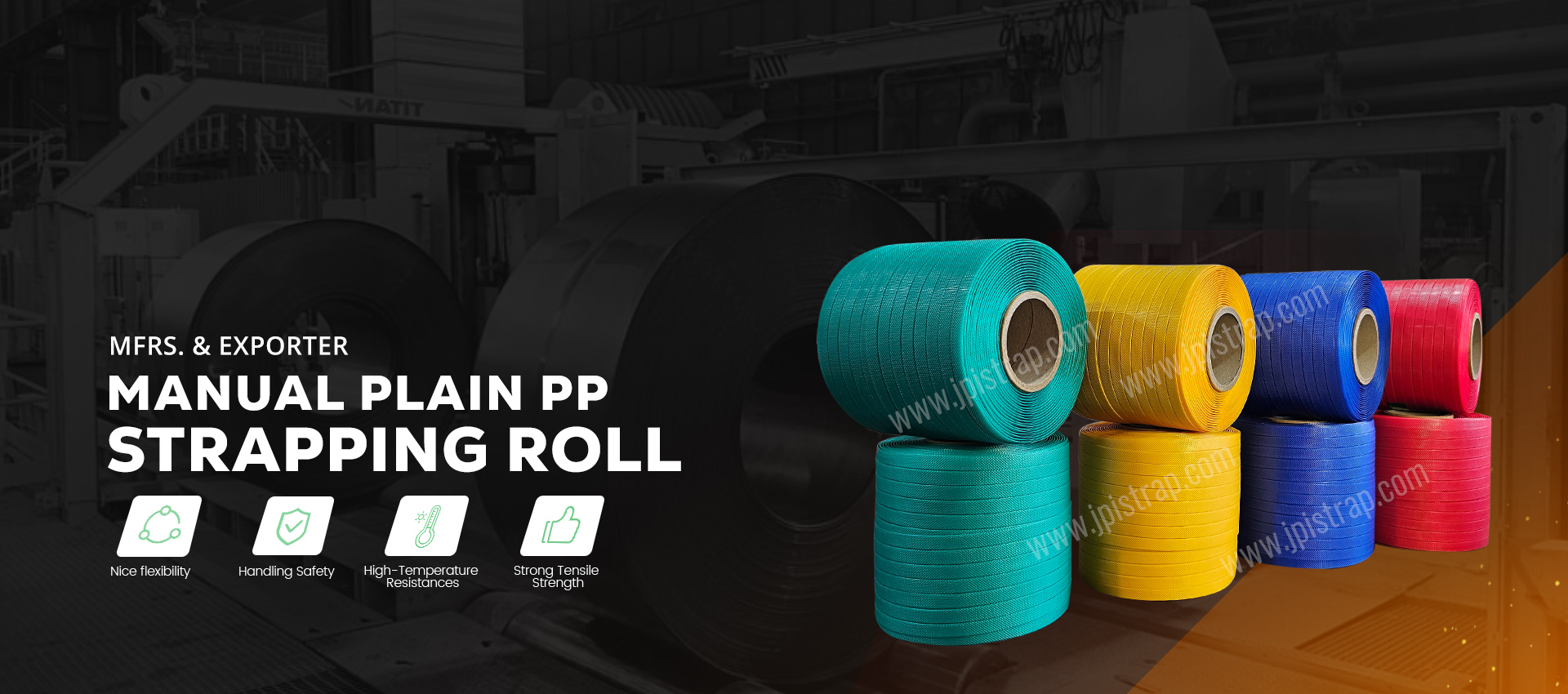 Manual Plain PP Strapping Rolls